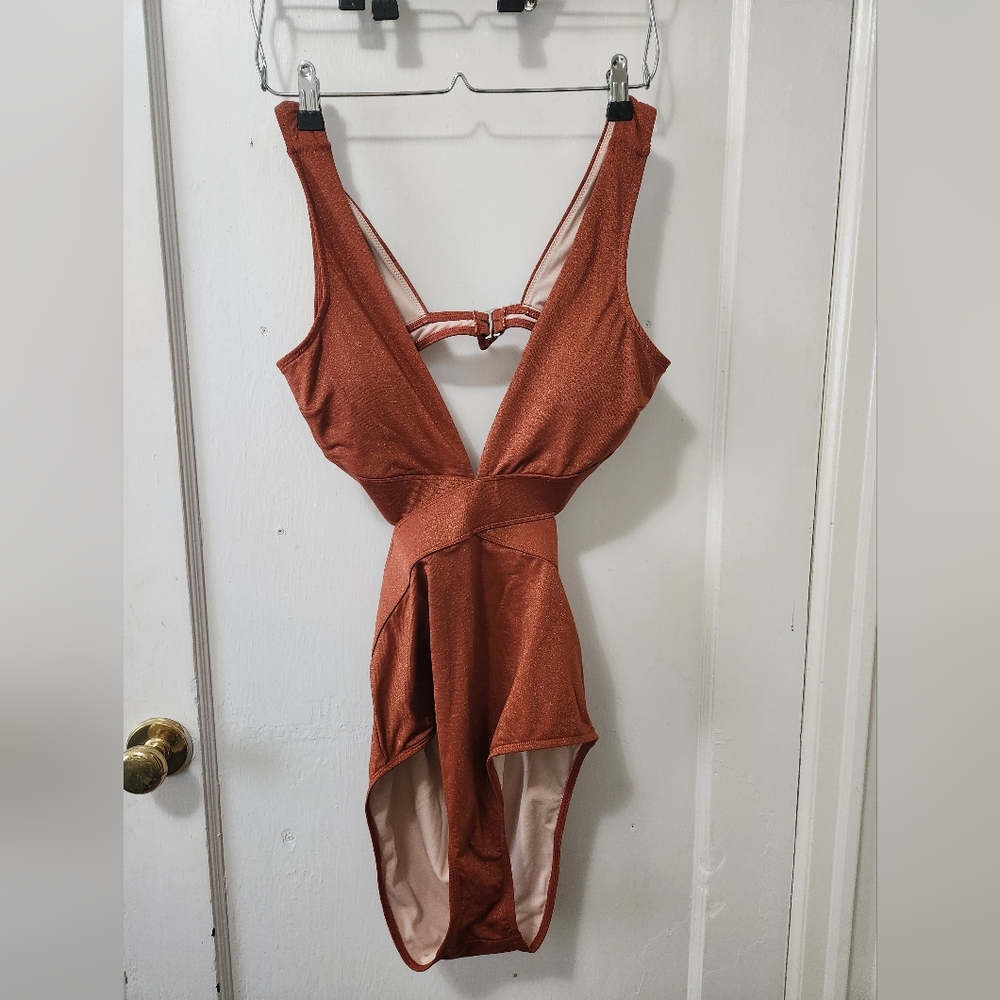 Cupshe Rusty Orange One-Piece Swimsuit